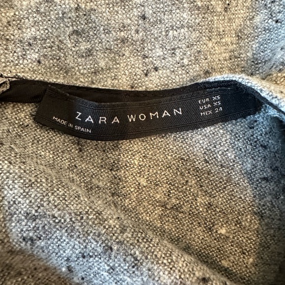 Zara XS Midi Wool Dress Gray Marl - Picture 2 of 3